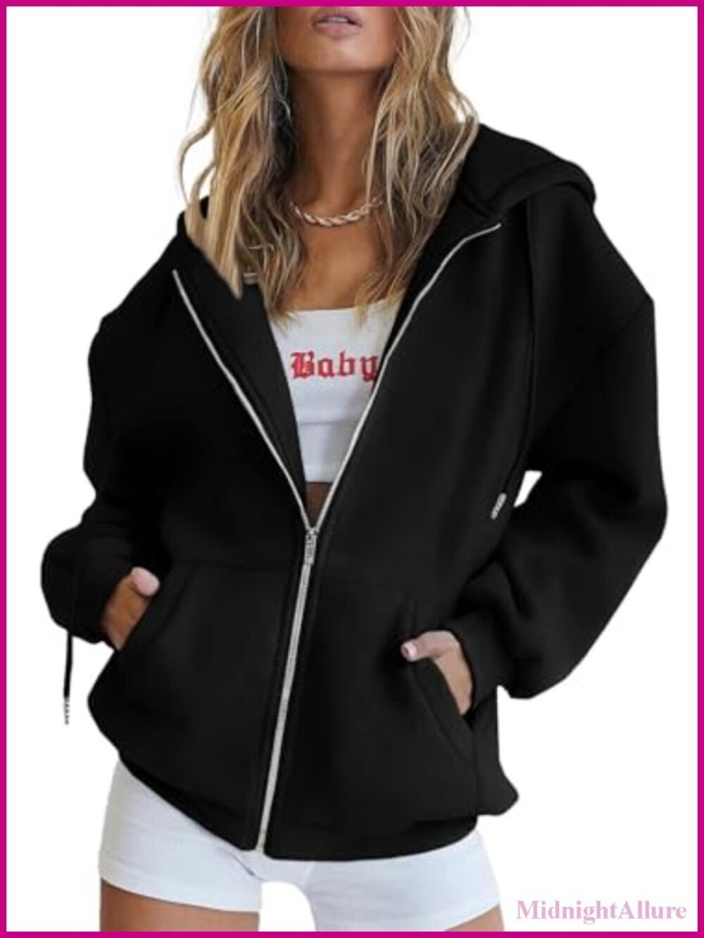 Women's Zip Up Hoodie Long Sleeve Sweatshirt Track Jacket with Pockets